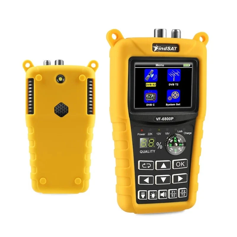 (image for) Findsat VF-6800P Digital Planet Finder Combo Support DVB-T2/DVB S2/DVB C Sat Finder Meter For Planet TV Receiver DVB
